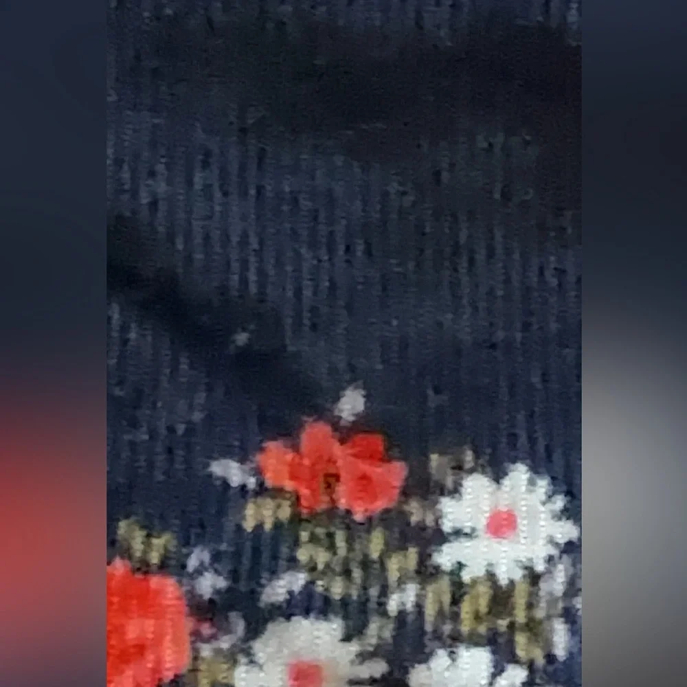 OshKosh B'gosh Navy corduroy Floral Kids Overalls vintage size 9 month